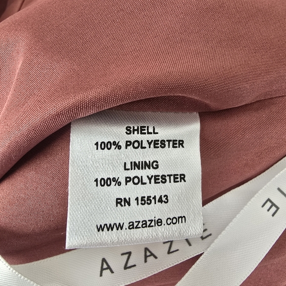 NWT Azazie Serena Chiffon Bridesmaid Dress Desert Rose Size C (10/12) Pockets - Picture 16 of 16